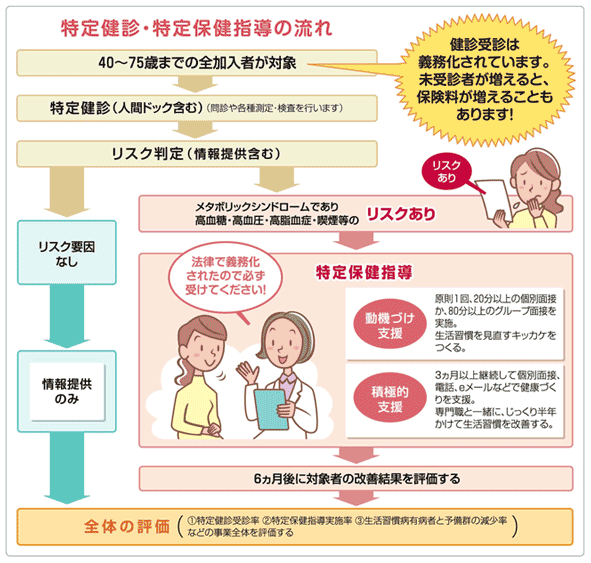 特定健診・特定保健指導の流れ