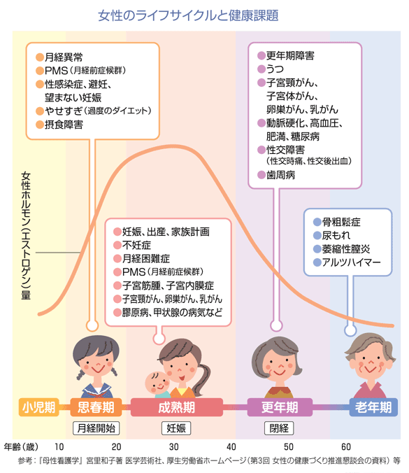 女性のからだ ライフステージ 女性の健康広場 健康情報 ソニー健康保険組合