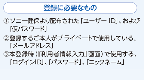 登録に必要なもの